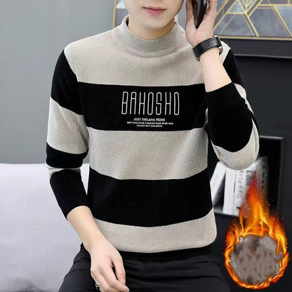 ✨Winterangebot💖Gestrickter Pullover mit Rundhalsausschnitt für Herren, gestreift