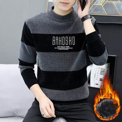✨Winterangebot💖Gestrickter Pullover mit Rundhalsausschnitt für Herren, gestreift