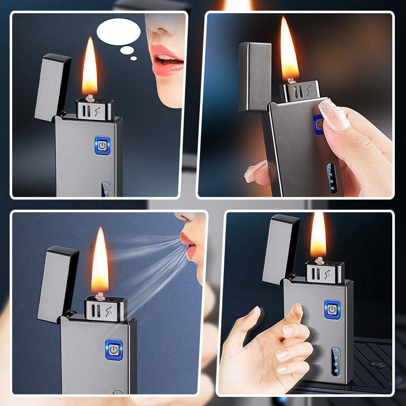 🧳🎁Weihnachtsvorverkauf🔥Wiederaufladbares Induktionskerosinfeuerzeug mit Indikator