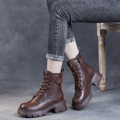 Orthopädische bequeme Lederstiefel für Frauen - ideales Geschenk