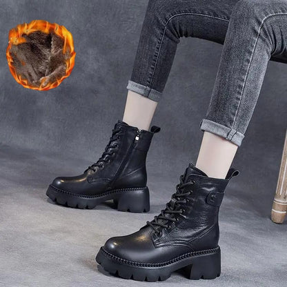 Orthopädische bequeme Lederstiefel für Frauen - ideales Geschenk