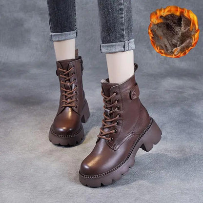 Orthopädische bequeme Lederstiefel für Frauen - ideales Geschenk
