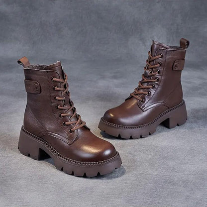 Orthopädische bequeme Lederstiefel für Frauen - ideales Geschenk