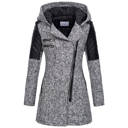 ❄️Winter-Specials❄️Warme Jacken mit schrägem Reißverschluss für Frauen im Winter