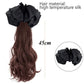 🔥Weihnachtsvorverkauf 80% off🎄🎁Bow Grab Clip Langes lockiges Haar Fake Zopf