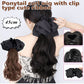 🔥Weihnachtsvorverkauf 80% off🎄🎁Bow Grab Clip Langes lockiges Haar Fake Zopf