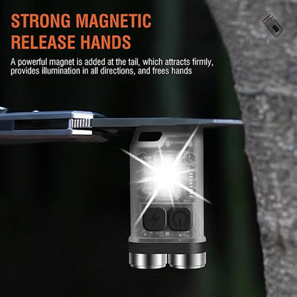 ✨💎Mini EDC Einstellbare Wiederaufladbare Schlüsselanhänger-Taschenlampe