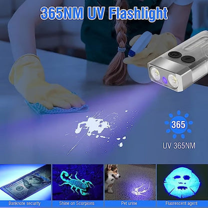 ✨💎Mini EDC Einstellbare Wiederaufladbare Schlüsselanhänger-Taschenlampe