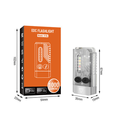 ✨💎Mini EDC Einstellbare Wiederaufladbare Schlüsselanhänger-Taschenlampe