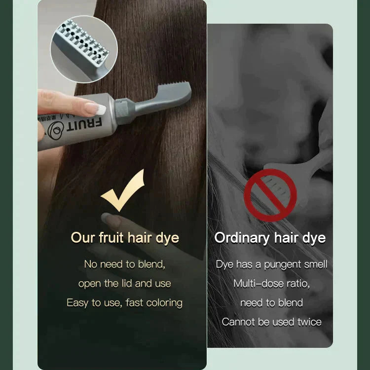🎁 3 KAUFEN, 2 GRATIS! 🍓✨ Fruchtessenz-Haarfärbekamm – Sanft färbend und pflegend für glänzendes Haar 💇‍♀️🌟