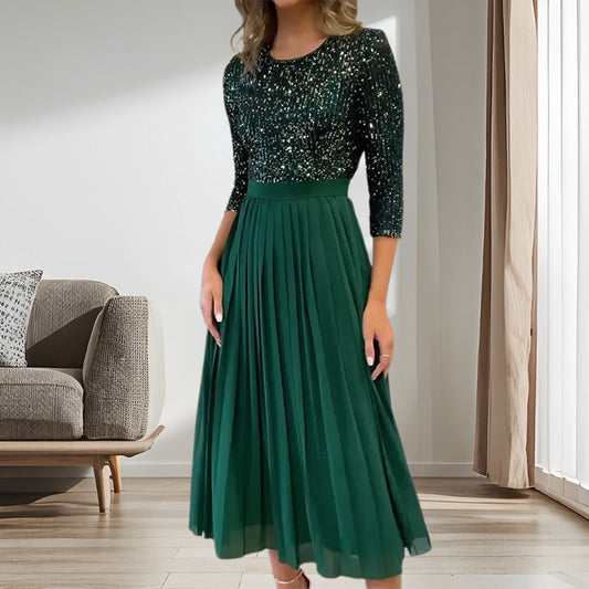 2025 Neues Design💃Damen Midikleid aus Tüll mit Pailletten✨