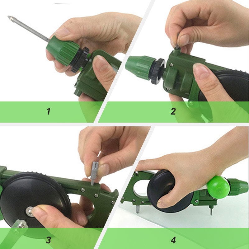 Multifunktionaler Glasschneider mit Bohrer und Messerschärfer