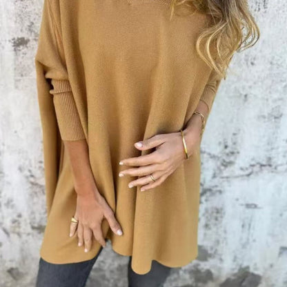 👗Langärmliges, gestricktes, lockeres V-Ausschnitt-Top für Damen✨