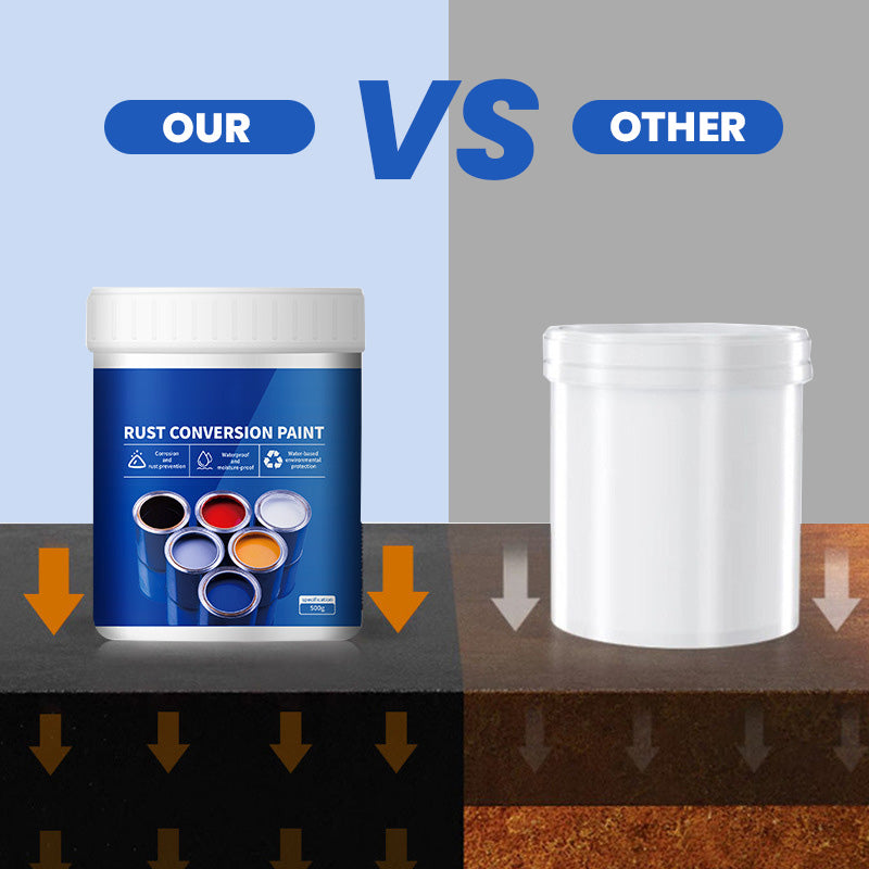 🔥2025 Neu und aufgerüstet👷❤️‍🔥Wetterfeste Rostumwandlungsfarbe für Metall