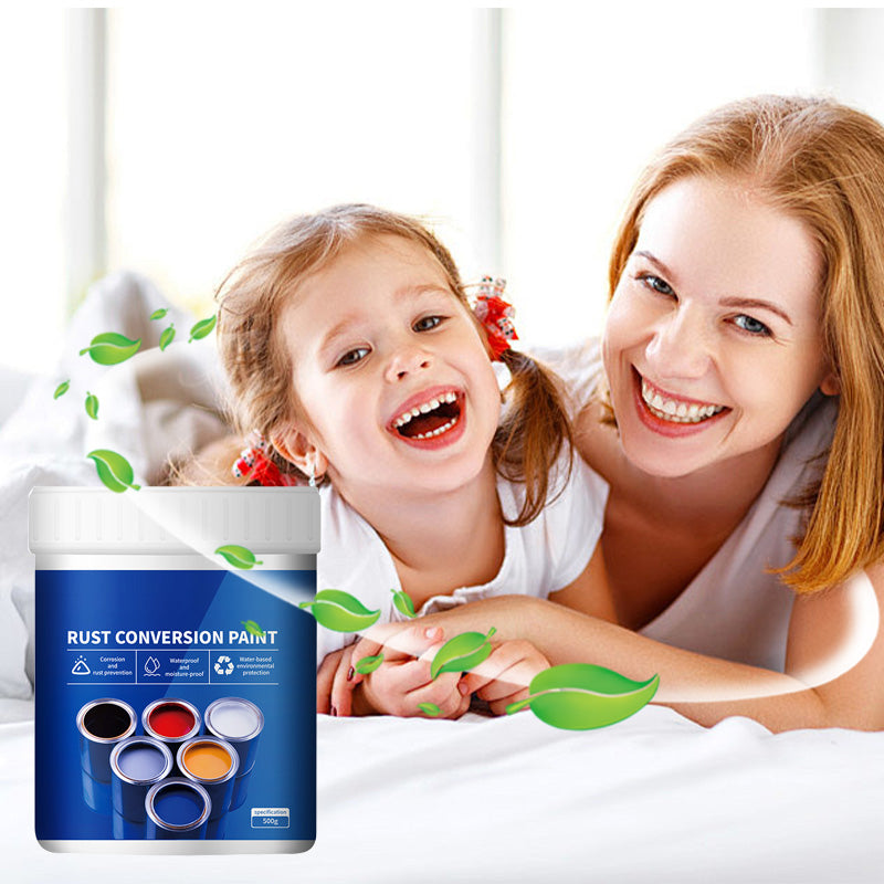 🔥2025 Neu und aufgerüstet👷❤️‍🔥Wetterfeste Rostumwandlungsfarbe für Metall