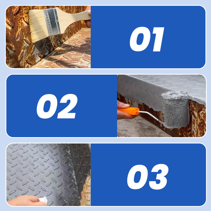 🔥2025 Neu und aufgerüstet👷❤️‍🔥Wetterfeste Rostumwandlungsfarbe für Metall