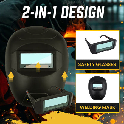 2025 Neues Upgrade🛡️✨Leichte, robuste 2-in-1-Schweißmaske und Schutzbrille