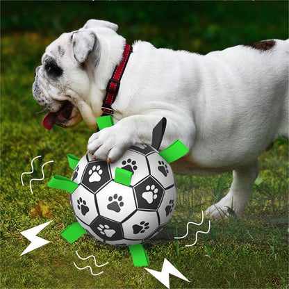 Multifunktionales interaktives Seil-Hundefußballspielzeug für draußen