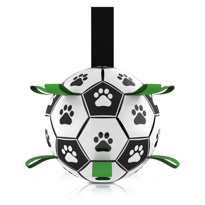 Multifunktionales interaktives Seil-Hundefußballspielzeug für draußen