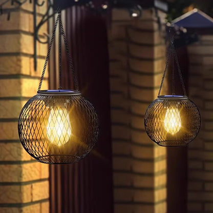 Solar Hängelampe für Garten & Terrasse – Wetterfeste Metall-Laterne für Stimmungsvolle Außenbeleuchtung