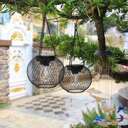 Solar Hängelampe für Garten & Terrasse – Wetterfeste Metall-Laterne für Stimmungsvolle Außenbeleuchtung