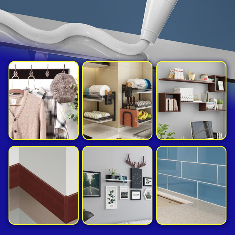 Leistungsstarker, schimmelresistenter, weißer Nagelfreier Kleber