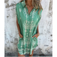 💕New Arrival Hot Sale 💕Loose Passform Bedrucktes Kurzarmkleid mit Taschen