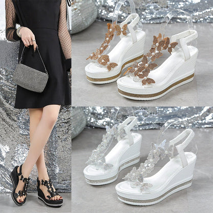 🩴✨2025 Neueste offene Schmetterlings-Pailletten-Sandalen
