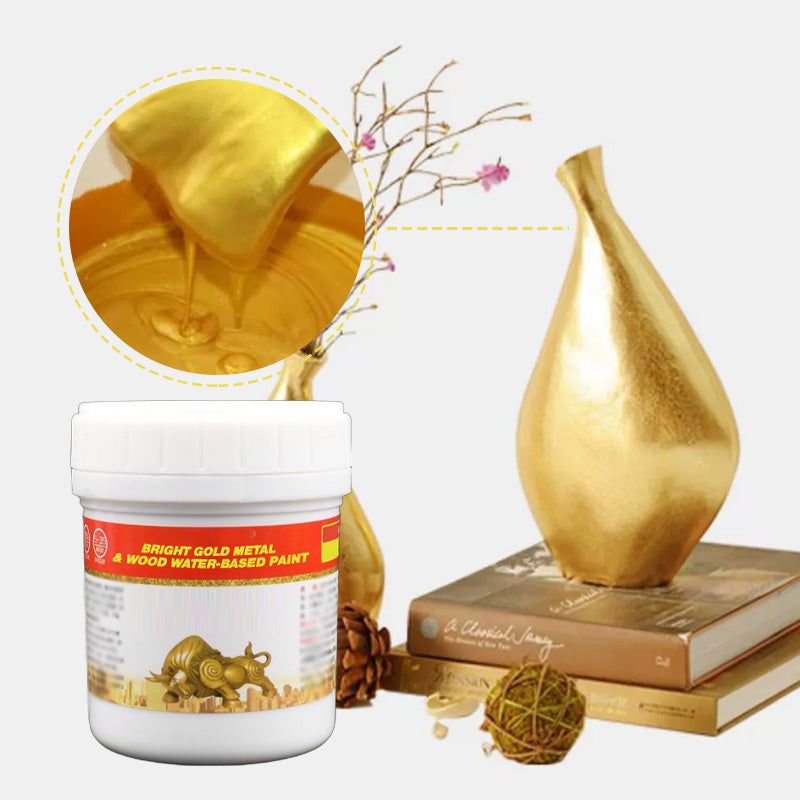 🔥2025 Verkauf zum halben Preis✨Goldglänzende Metall- und Holzfarbe auf Wasserbasis🏠