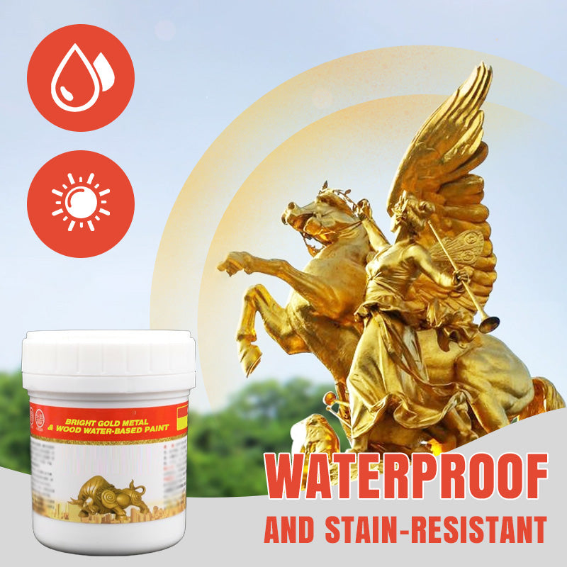 🔥2025 Verkauf zum halben Preis✨Goldglänzende Metall- und Holzfarbe auf Wasserbasis🏠