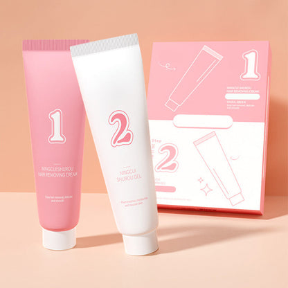 🙋‍♀️2025 Frühjahrsaktion💖Reinigendes & weichmachendes Haarentfernungs-Creme-Set