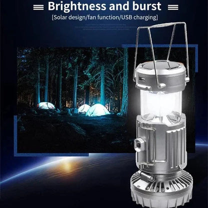 🔥2025 Heißer Verkauf🔥🍃Tragbare LED-Camping-Laterne mit Ventilator