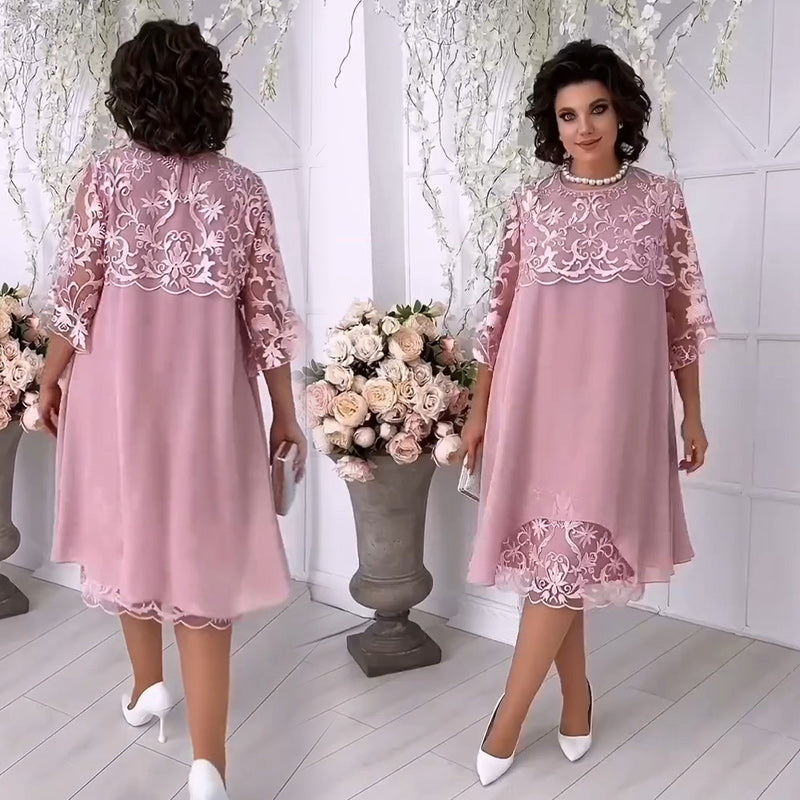 2025 Neue Produkte Rabatt💃🌟Transparentes Spitzenkleid in Layering-Optik🌟