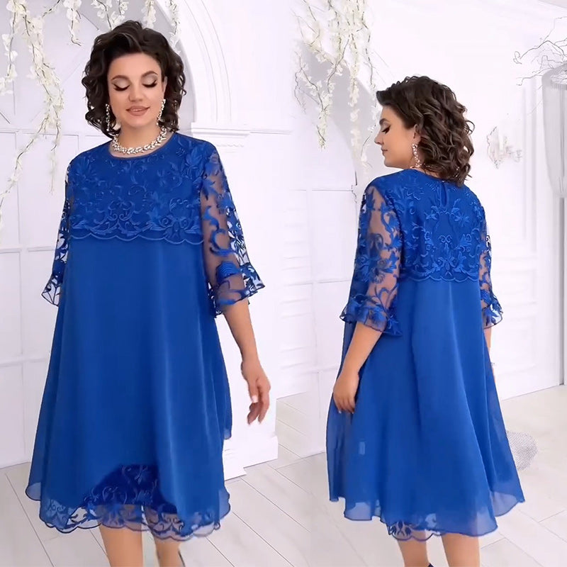 2025 Neue Produkte Rabatt💃🌟Transparentes Spitzenkleid in Layering-Optik🌟