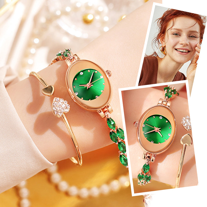 ✨2025 Neues Design✨💖Womne's farbige Zirkon-Armbanduhr