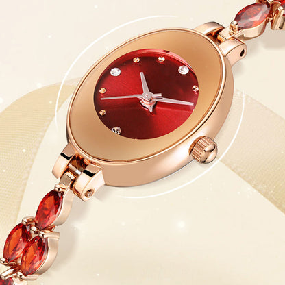 ✨2025 Neues Design✨💖Womne's farbige Zirkon-Armbanduhr