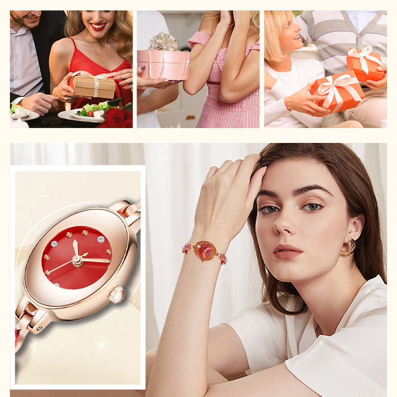 ✨2025 Neues Design✨💖Womne's farbige Zirkon-Armbanduhr