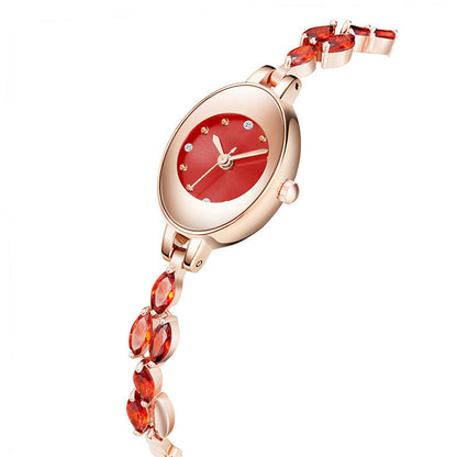 ✨2025 Neues Design✨💖Womne's farbige Zirkon-Armbanduhr