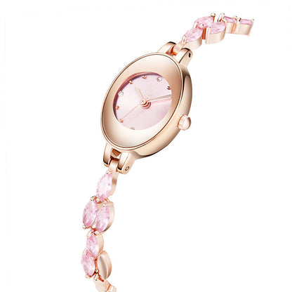✨2025 Neues Design✨💖Womne's farbige Zirkon-Armbanduhr