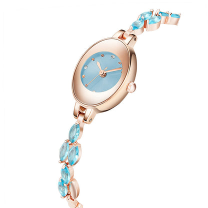 ✨2025 Neues Design✨💖Womne's farbige Zirkon-Armbanduhr