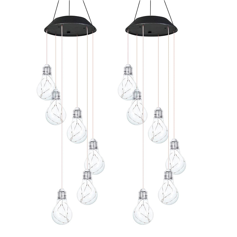 🌠2025 Neues Design🌠💡Buntes LED-Solar-Glühbirnen-Windspiel🌈