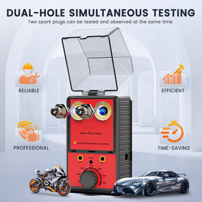 ⚡🚗Begrenzte Zeit halber Preis - Zündkerzentester mit zwei Testlöchern🪛