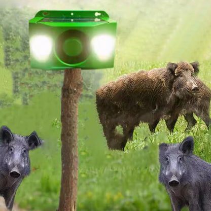 🚫🚨Solarbetriebene Tierabwehr-Warnlichter mit lautem Alarm🐨