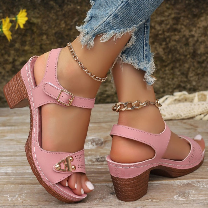 🌸NEU HOT SALE 50% OFF✨Elegante Damen-Sandalen mit Blockabsatz - stilvoll und bequem 👡✨