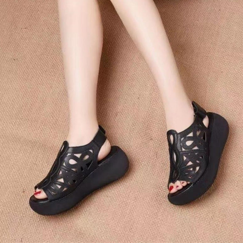 💃Damen leichte Freizeit Sandalen im Retro-Stil mit Cut-Outs🌸👡