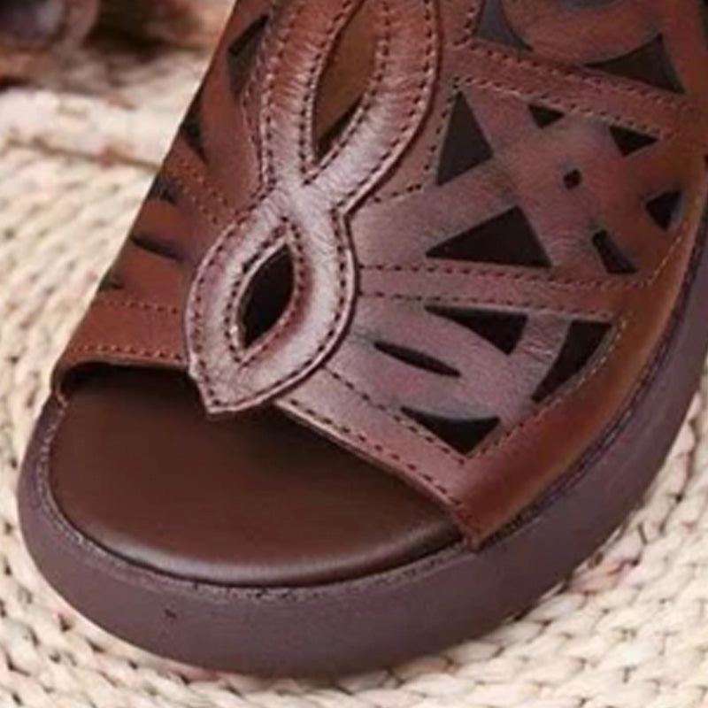 💃Damen leichte Freizeit Sandalen im Retro-Stil mit Cut-Outs🌸👡