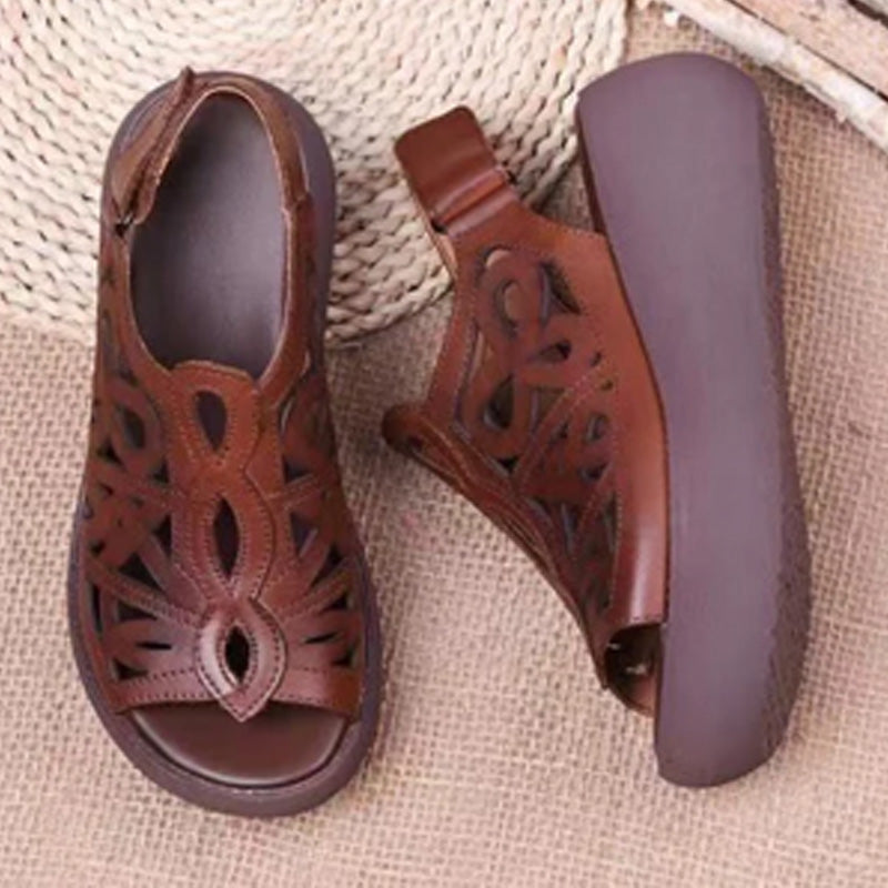 💃Damen leichte Freizeit Sandalen im Retro-Stil mit Cut-Outs🌸👡