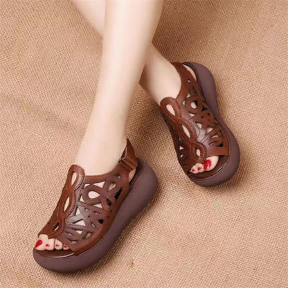 💃Damen leichte Freizeit Sandalen im Retro-Stil mit Cut-Outs🌸👡