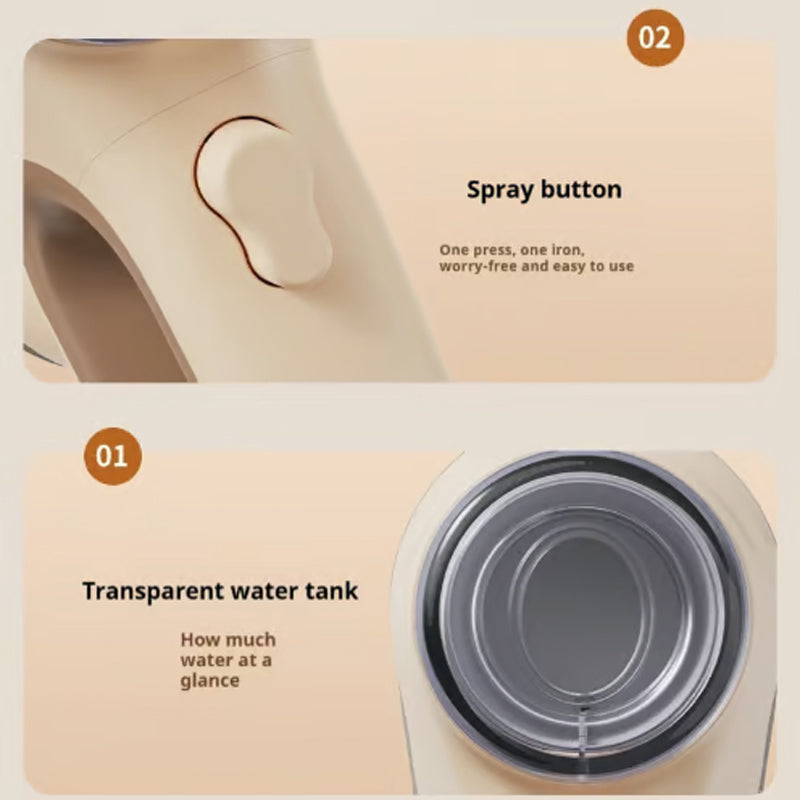 🎁Hot sale ✨Tragbarer Hand-Vakuumdampfer für Kleidung - mühelos faltenfrei stylen!