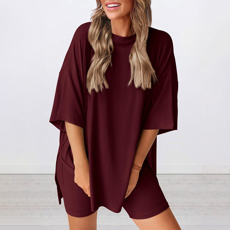 ⏳Begrenzte Zeit 50% Rabatt💥lässiges zweiteiliges Set mit kurzen Ärmeln und Shorts